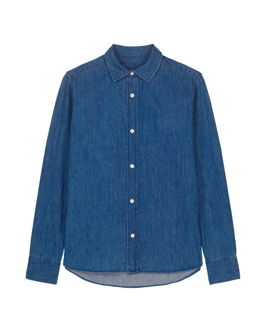 Stella Denim Shirt - Mid Wash - Vorderseite 