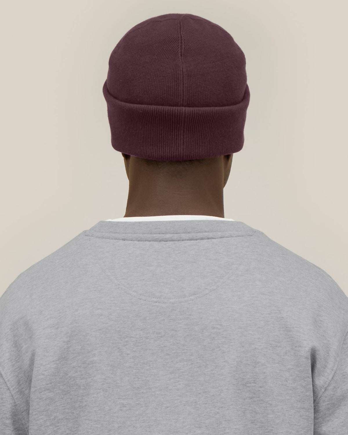 Rib Beanie 2.0 - Red Brown - Rückseite 