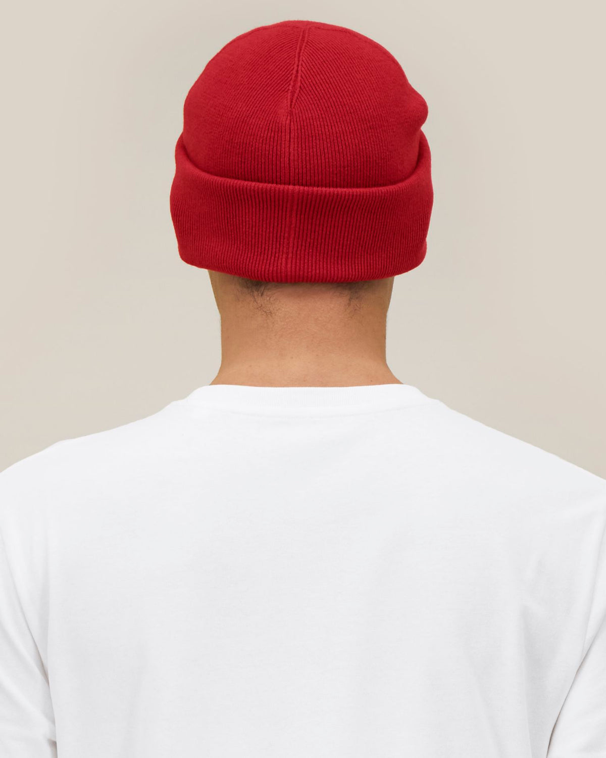Rib Beanie 2.0 - Passionate Red - Rückseite 