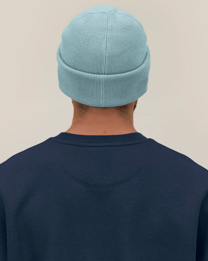 Rib Beanie 2.0 - Pebble Blue - Rückseite 