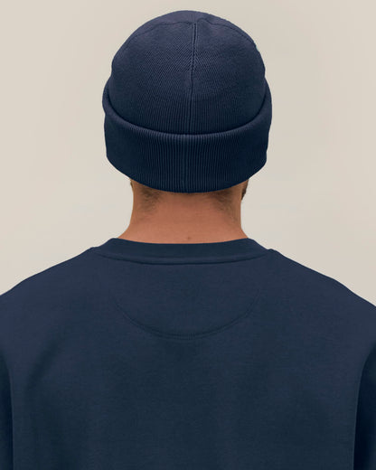 Rib Beanie 2.0 - French Navy - Rückseite 