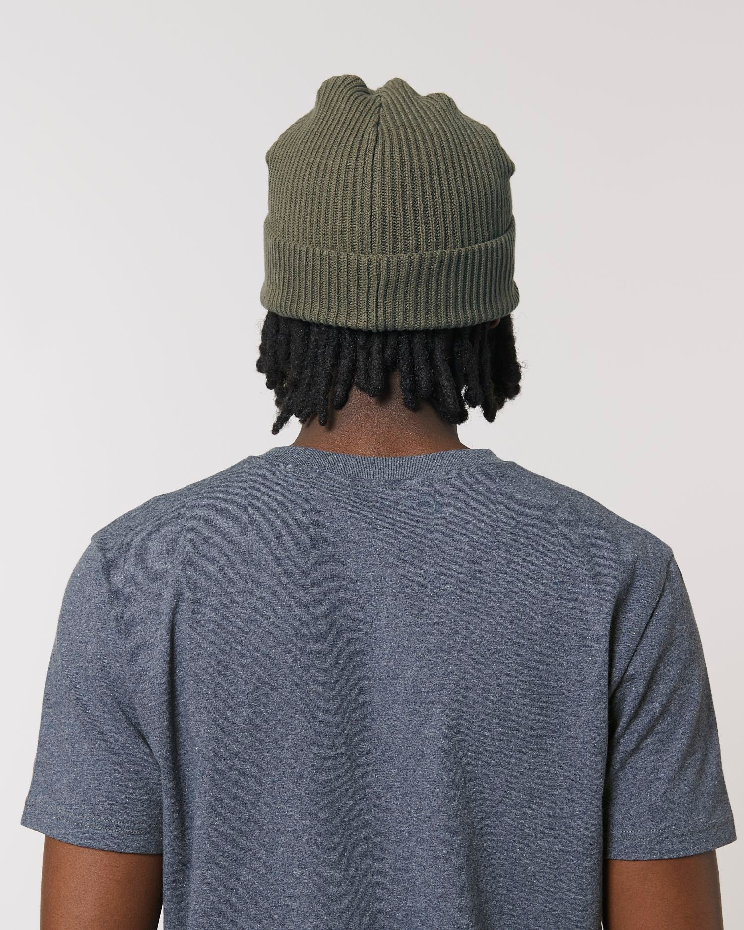 Fisherman Beanie - Khaki - Rückseite 