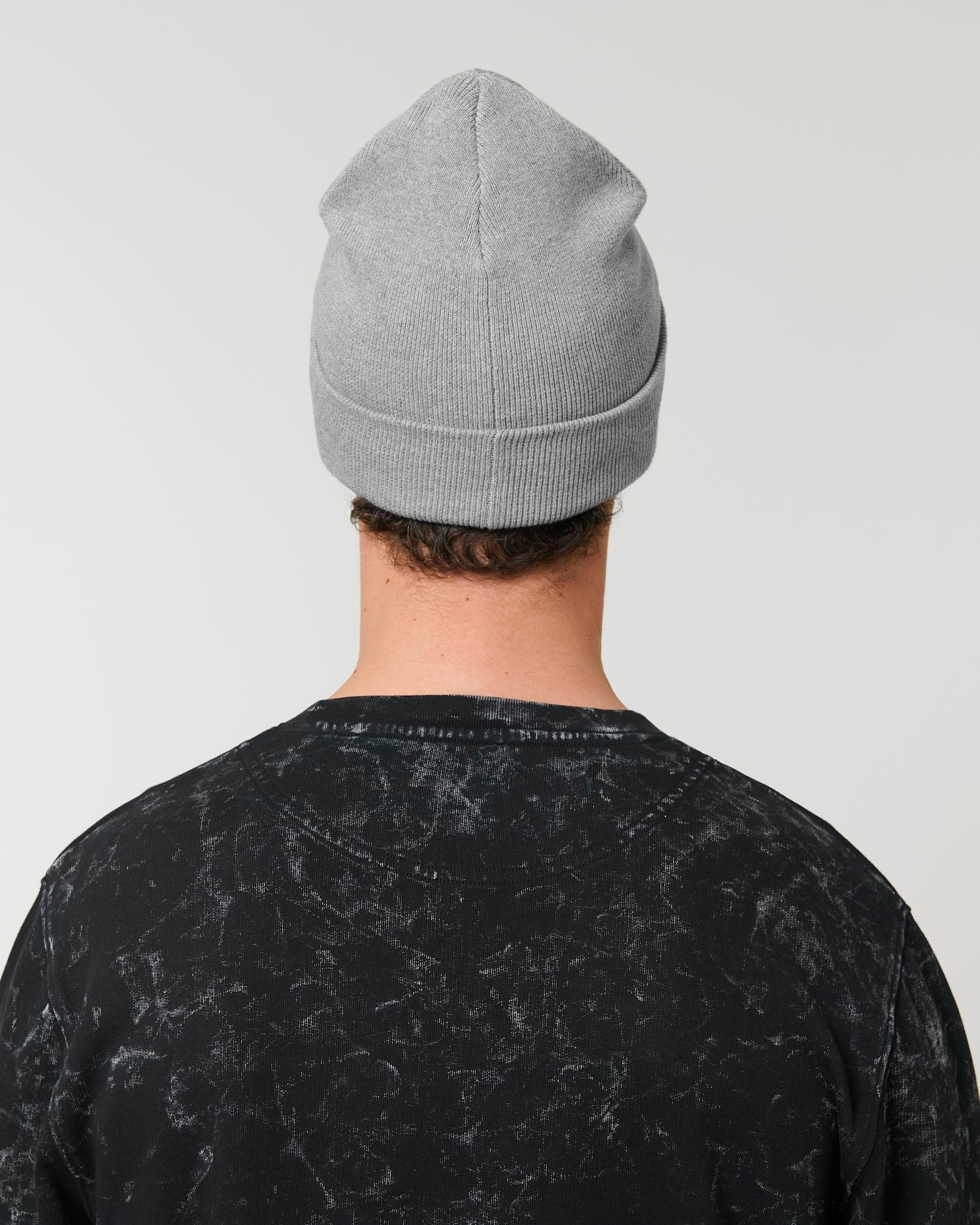 Rib Beanie - Heather Grey - Rückseite 