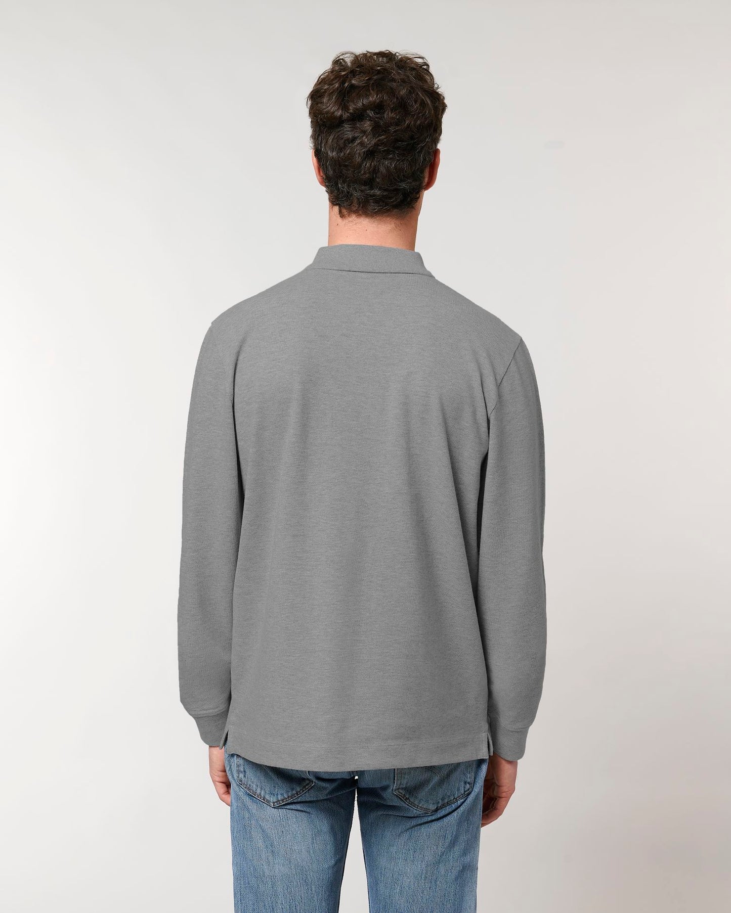Prepster Long Sleeve - Mid Heather Grey - Rückseite 