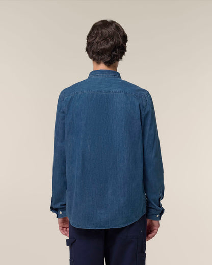 Stanley Denim Shirt - Mid Wash - Rückseite 