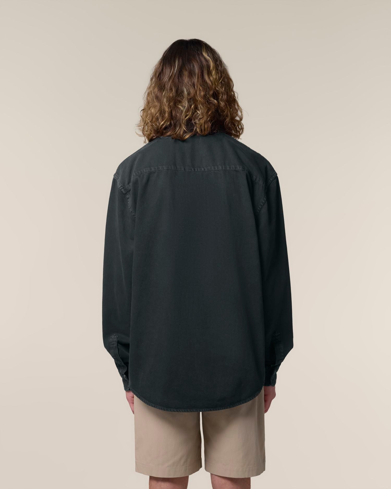 Worker Shirt - G. Dyed Black Rock - Rückseite 