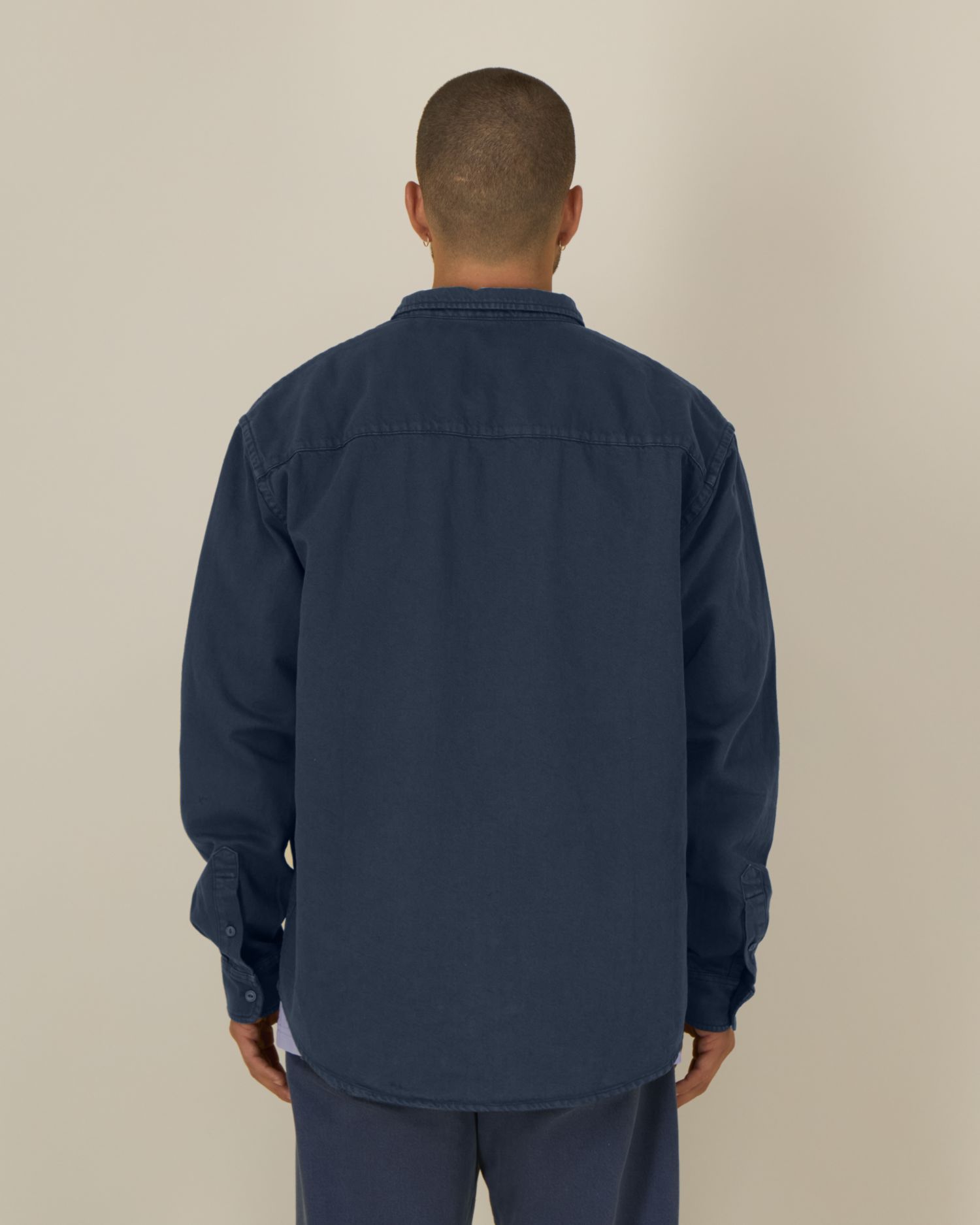 Worker Shirt - G.Dyed Navy - Rückseite 