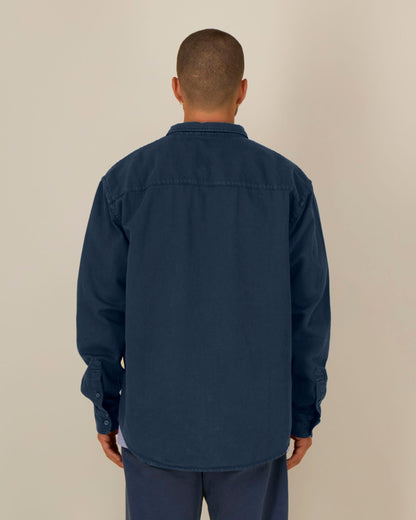 Worker Shirt - G.Dyed Navy - Rückseite 