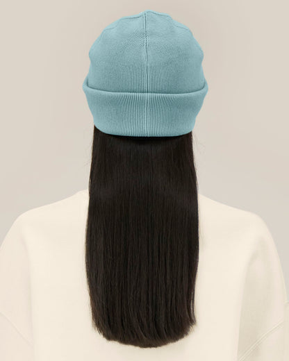 Rib Beanie 2.0 - Pebble Blue - Rückseite 