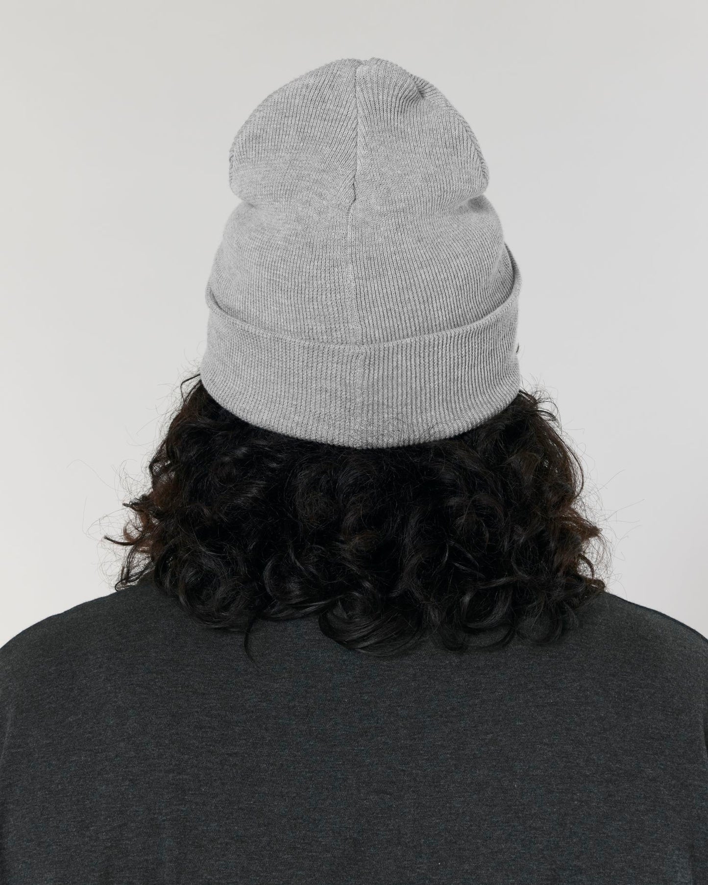 Rib Beanie - Heather Grey - Rückseite 