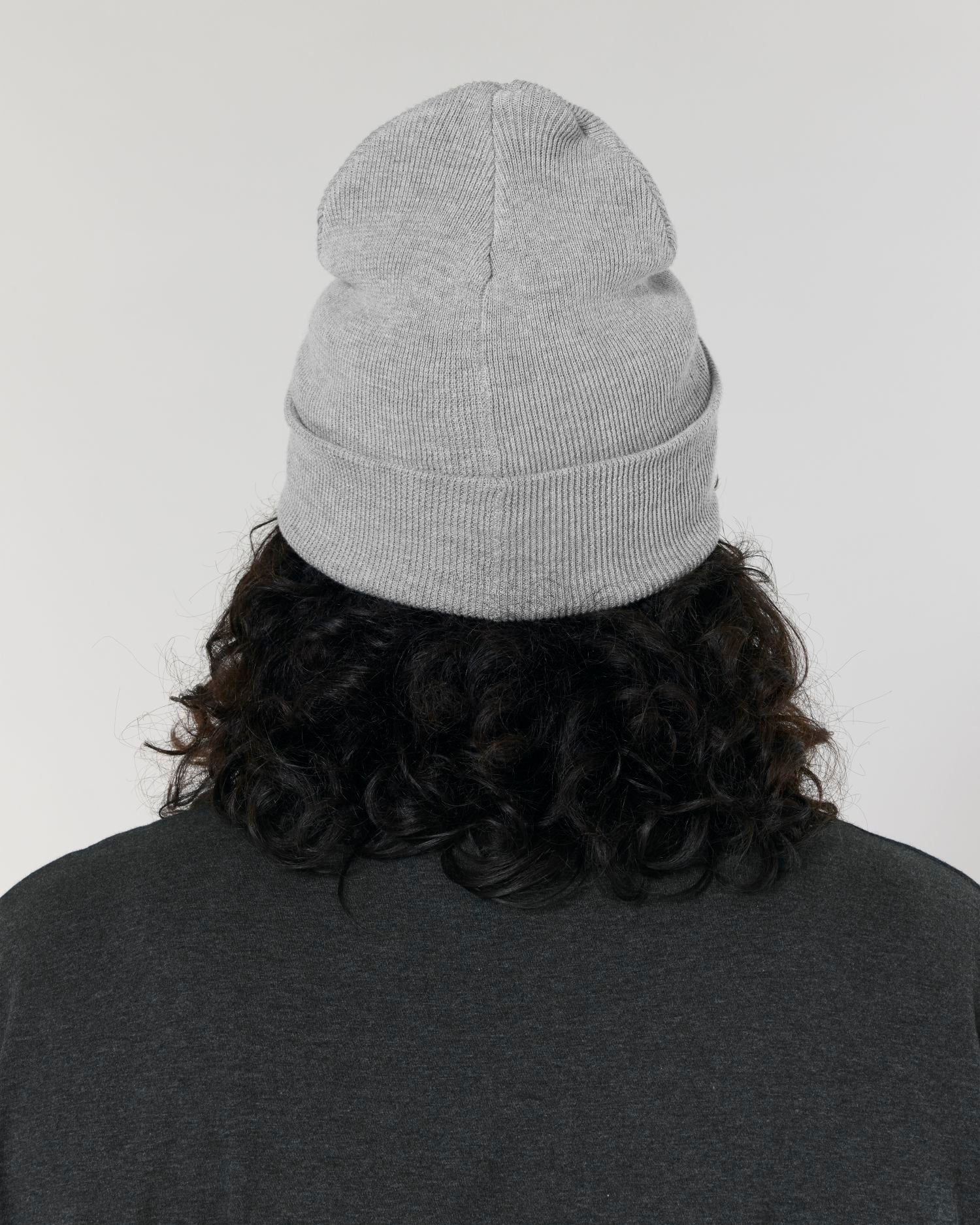 Rib Beanie - Heather Grey - Rückseite 