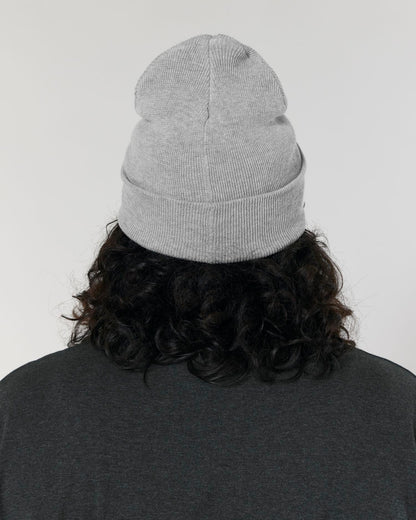 Rib Beanie - Heather Grey - Rückseite 