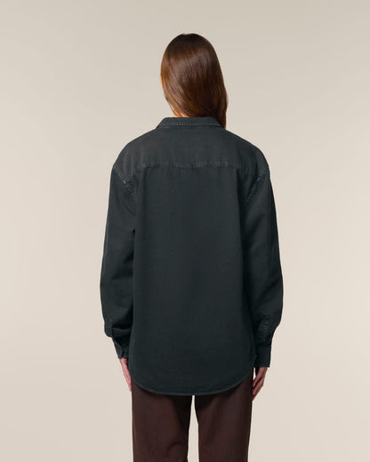 Worker Shirt - G. Dyed Black Rock - Rückseite 