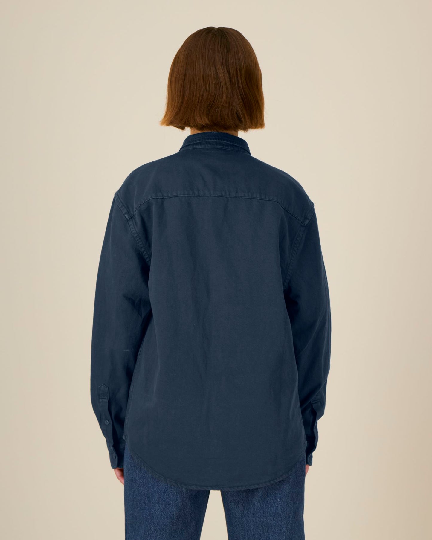 Worker Shirt - G.Dyed Navy - Rückseite 
