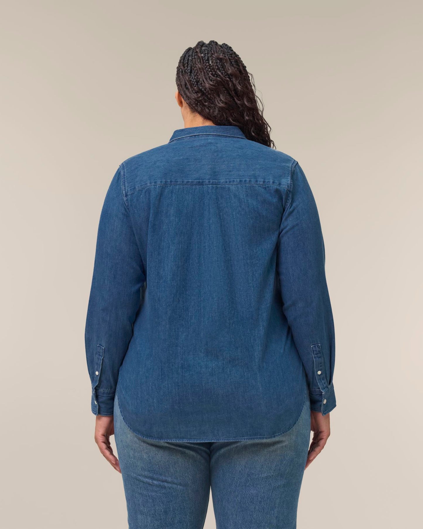 Stella Denim Shirt - Mid Wash - Rückseite 