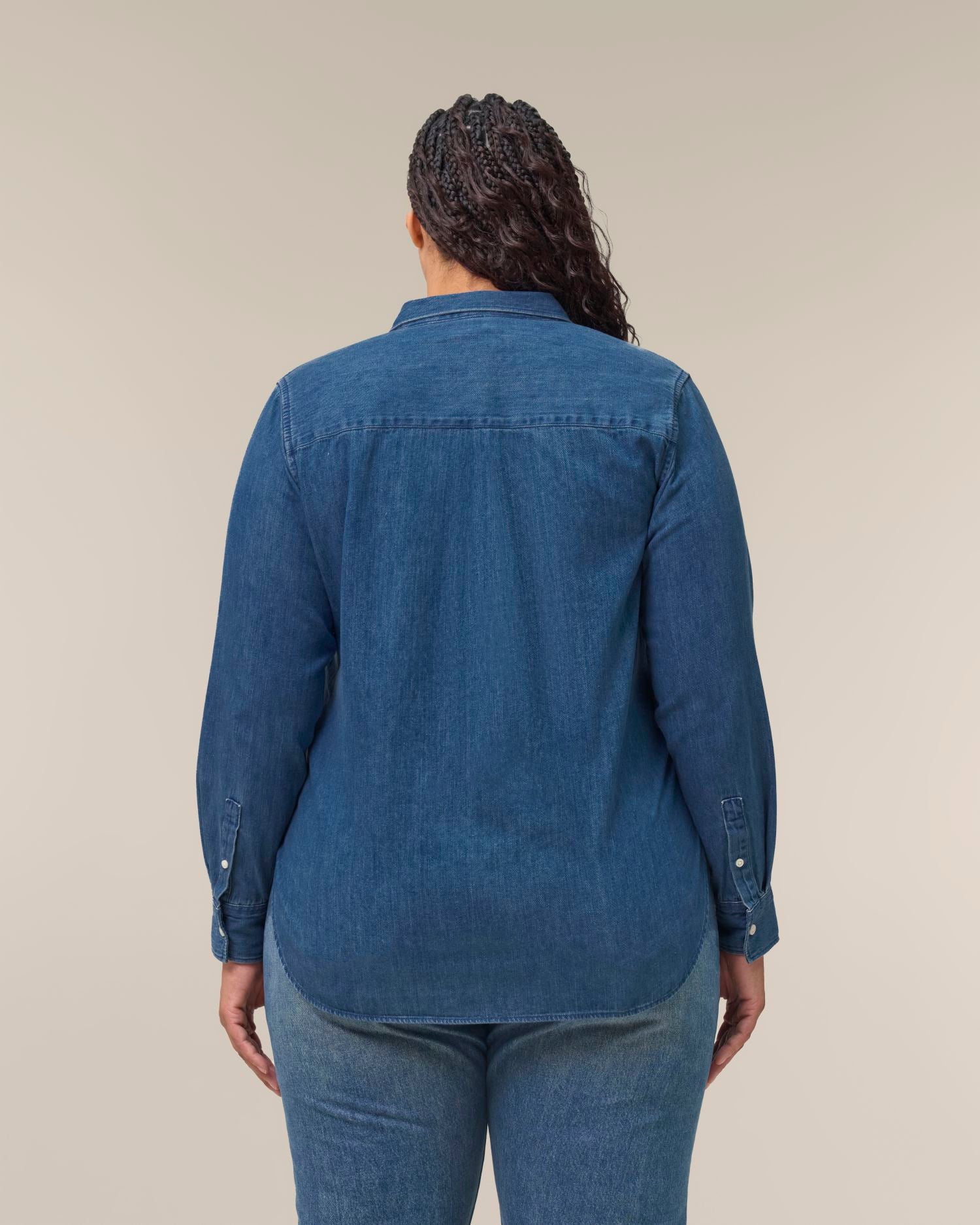 Stella Denim Shirt - Mid Wash - Rückseite 
