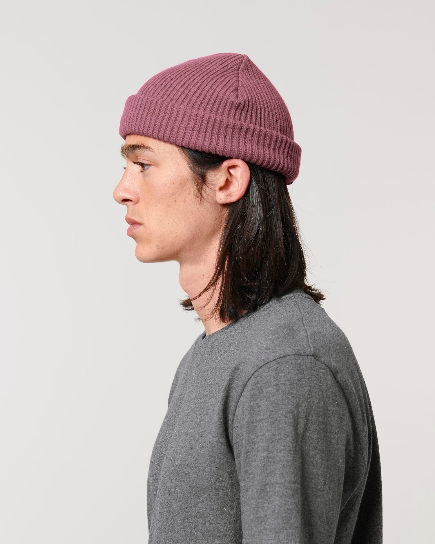 Fisherman Beanie - Hibiscus Rose - Vorderseite Detail