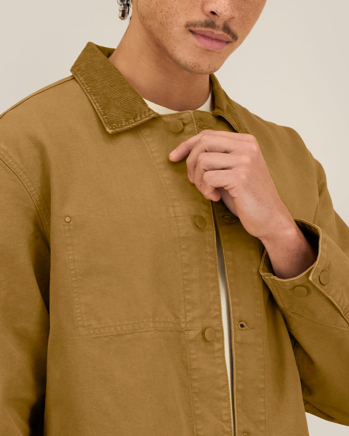 Chore Jacket - G.Dyed Bronze - Vorderseite Detail