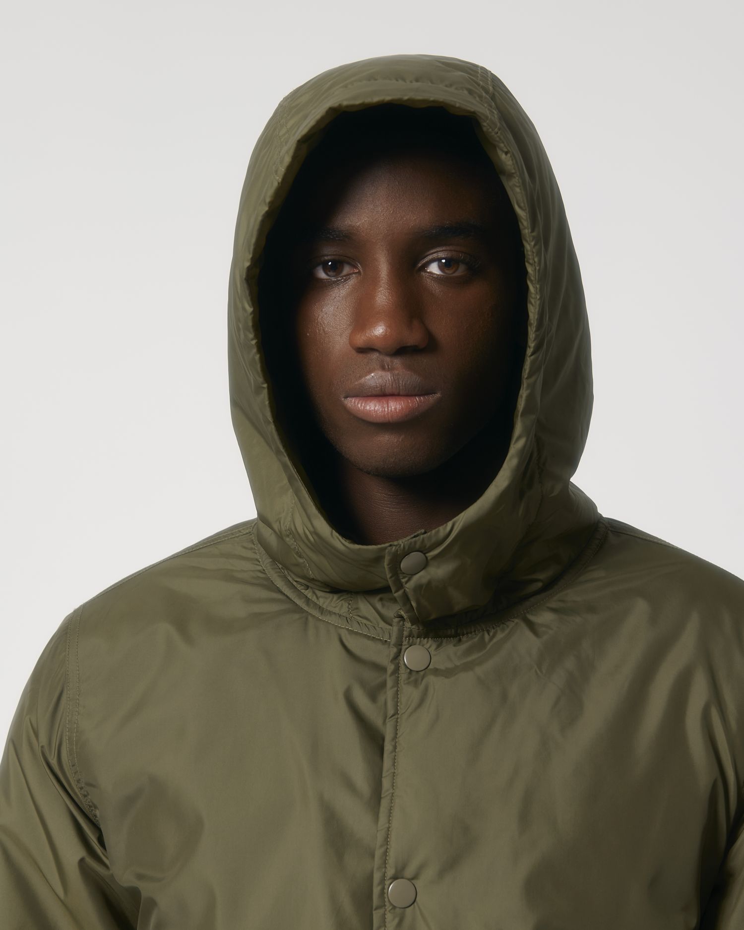 Padded Parker - British Khaki - Vorderseite Detail
