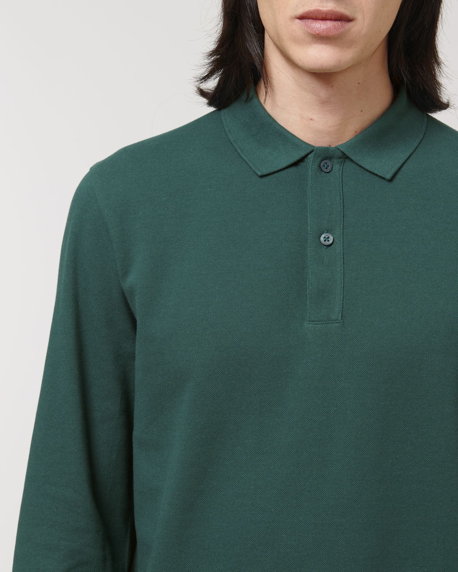 Prepster Long Sleeve - Glazed Green - Vorderseite Detail