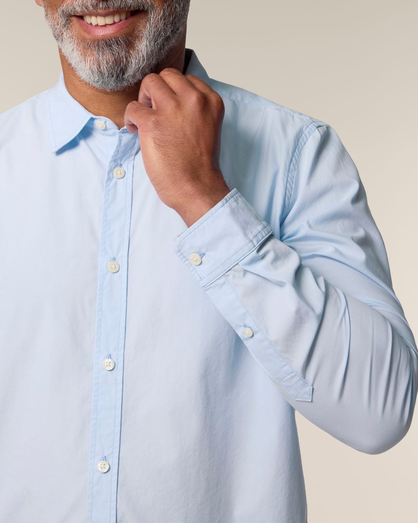 Stanley Styler Shirt - Summer Blue - Vorderseite Detail