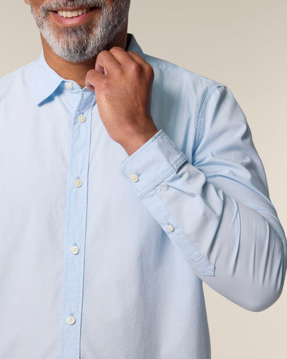 Stanley Styler Shirt - Summer Blue - Vorderseite Detail