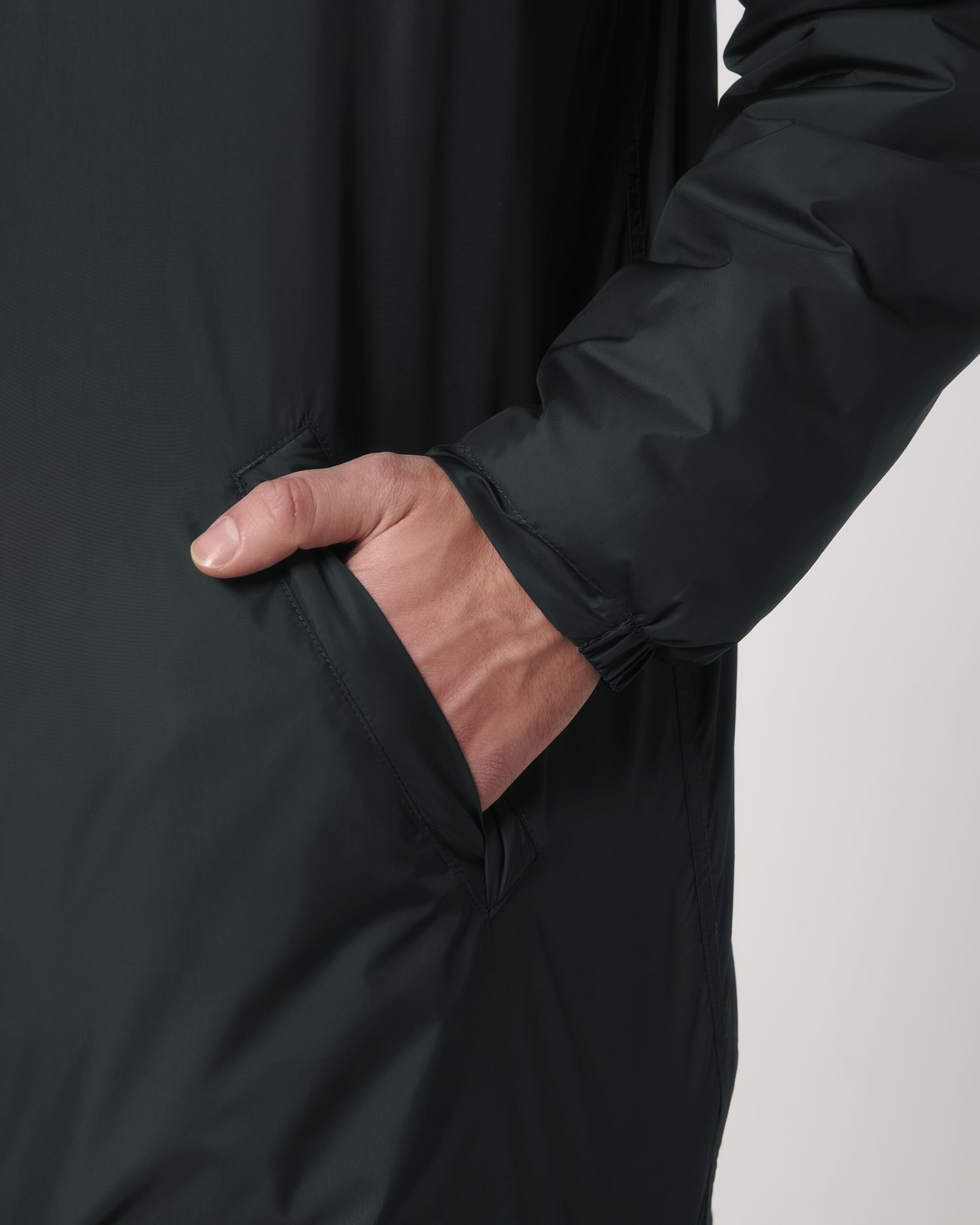 Padded Parker - Black - Vorderseite Detail