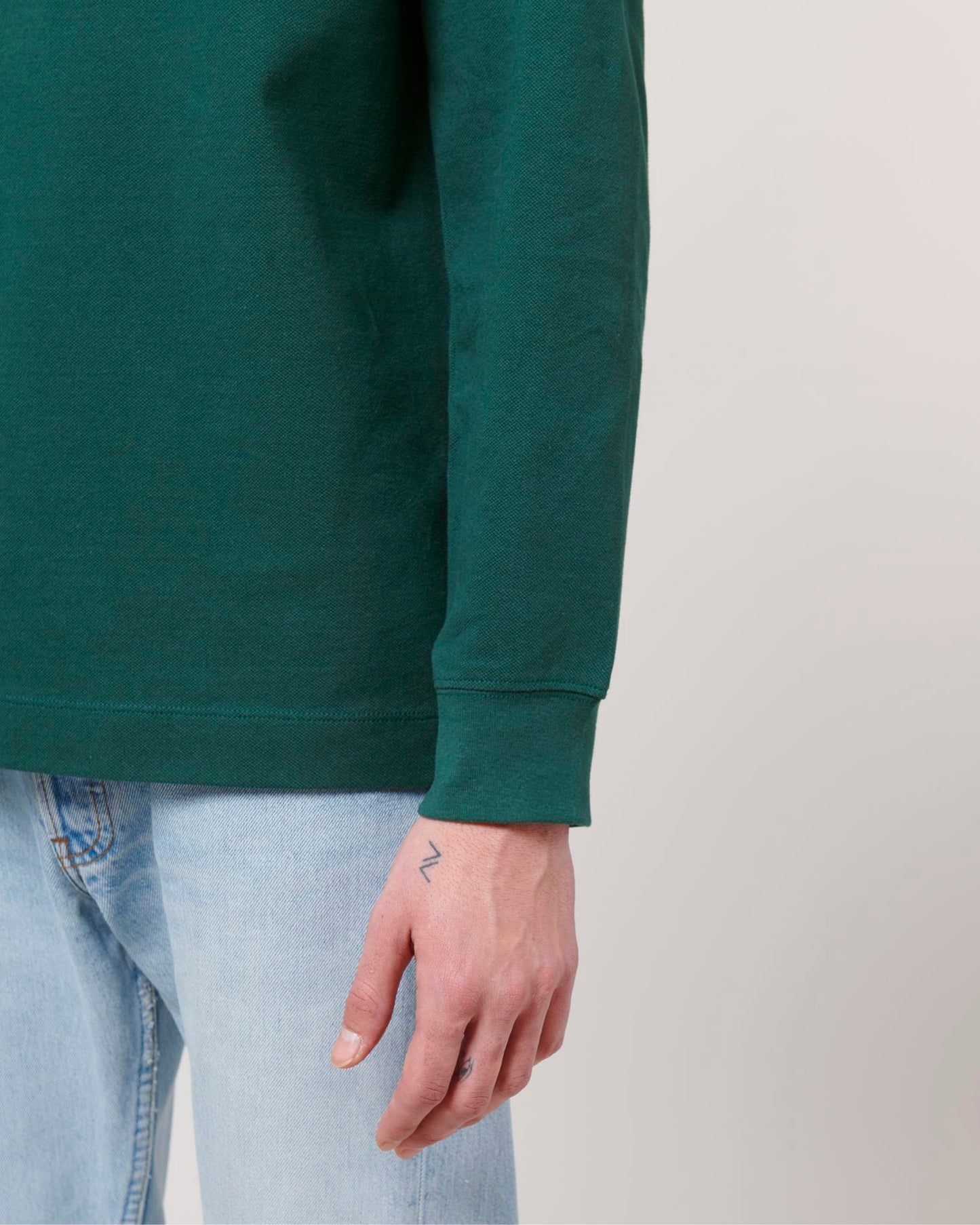 Prepster Long Sleeve - Glazed Green - Vorderseite Detail