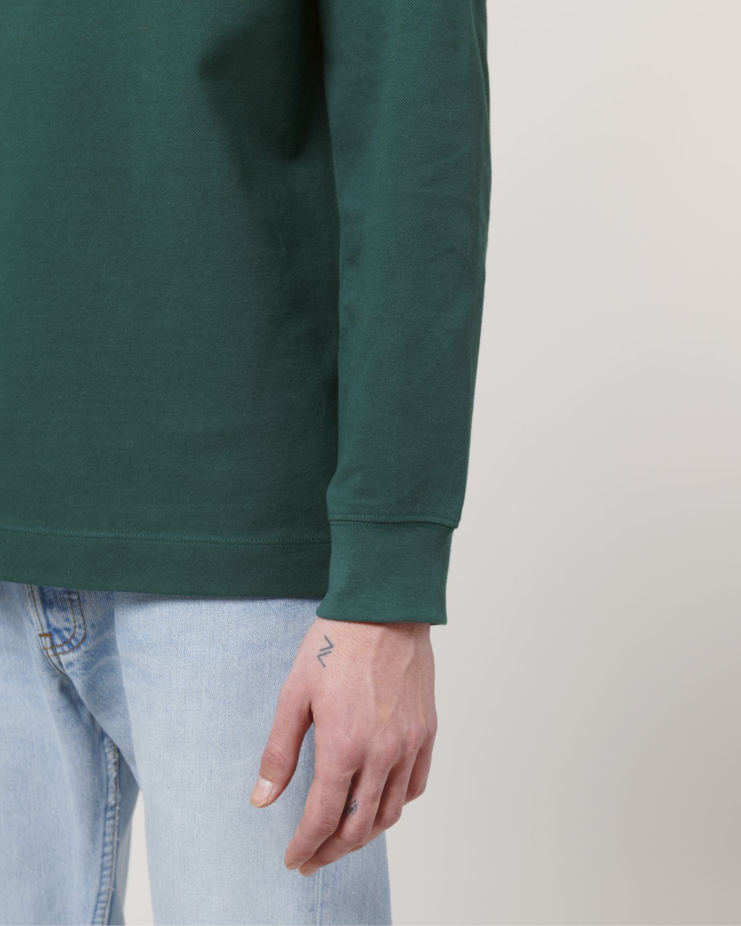 Prepster Long Sleeve - Glazed Green - Vorderseite Detail