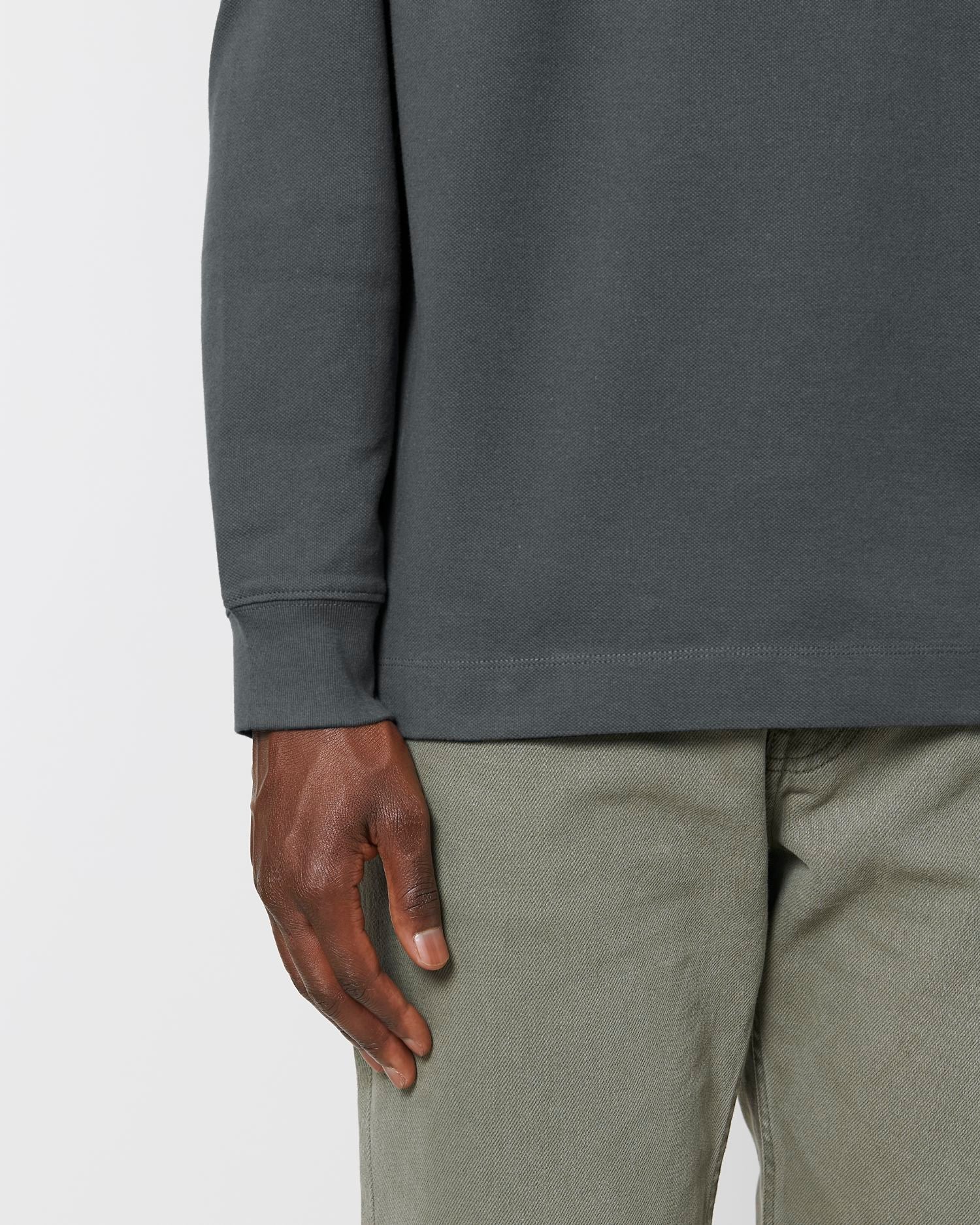 Prepster Long Sleeve - Anthracite - Vorderseite Detail