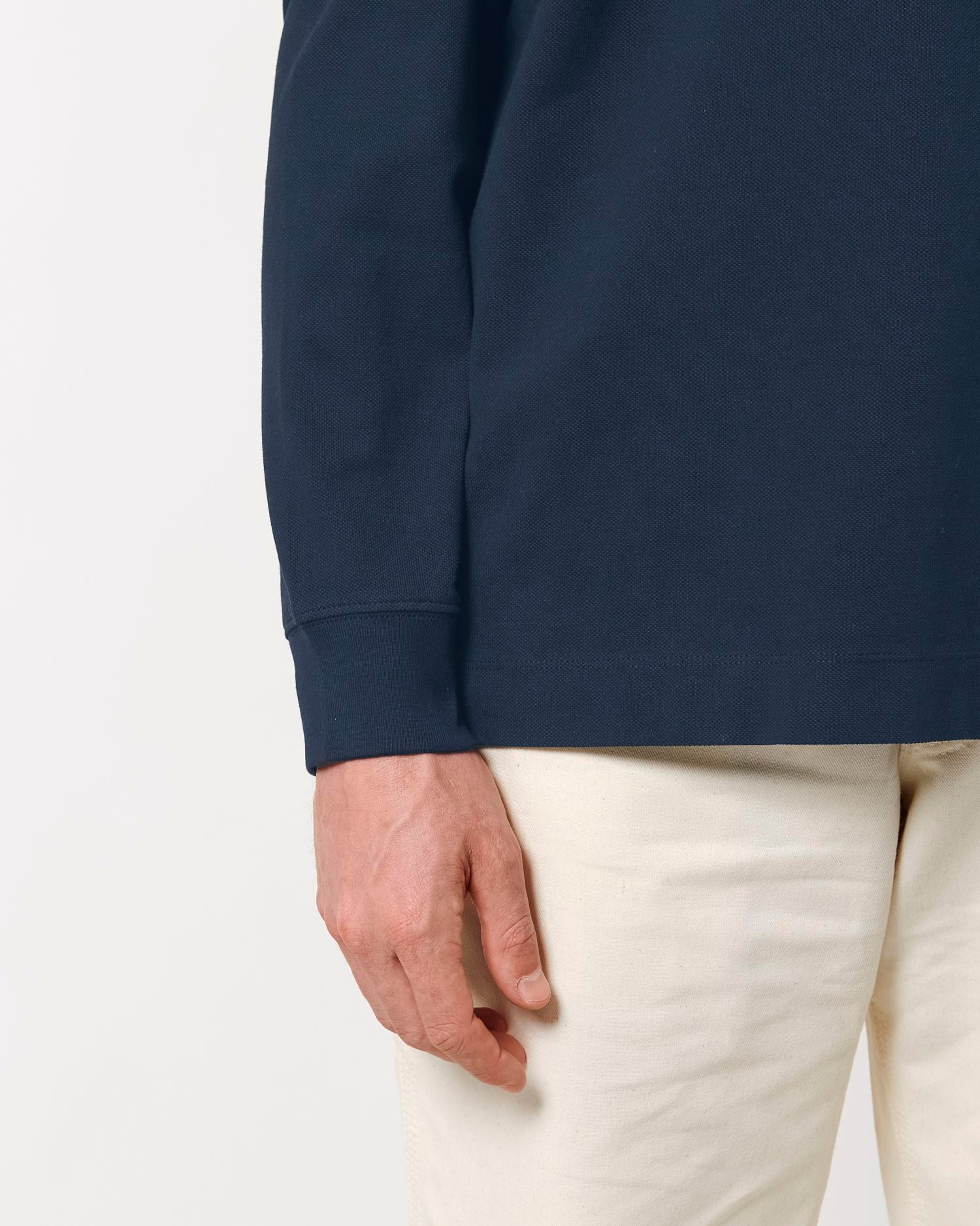 Prepster Long Sleeve - French Navy - Vorderseite Detail
