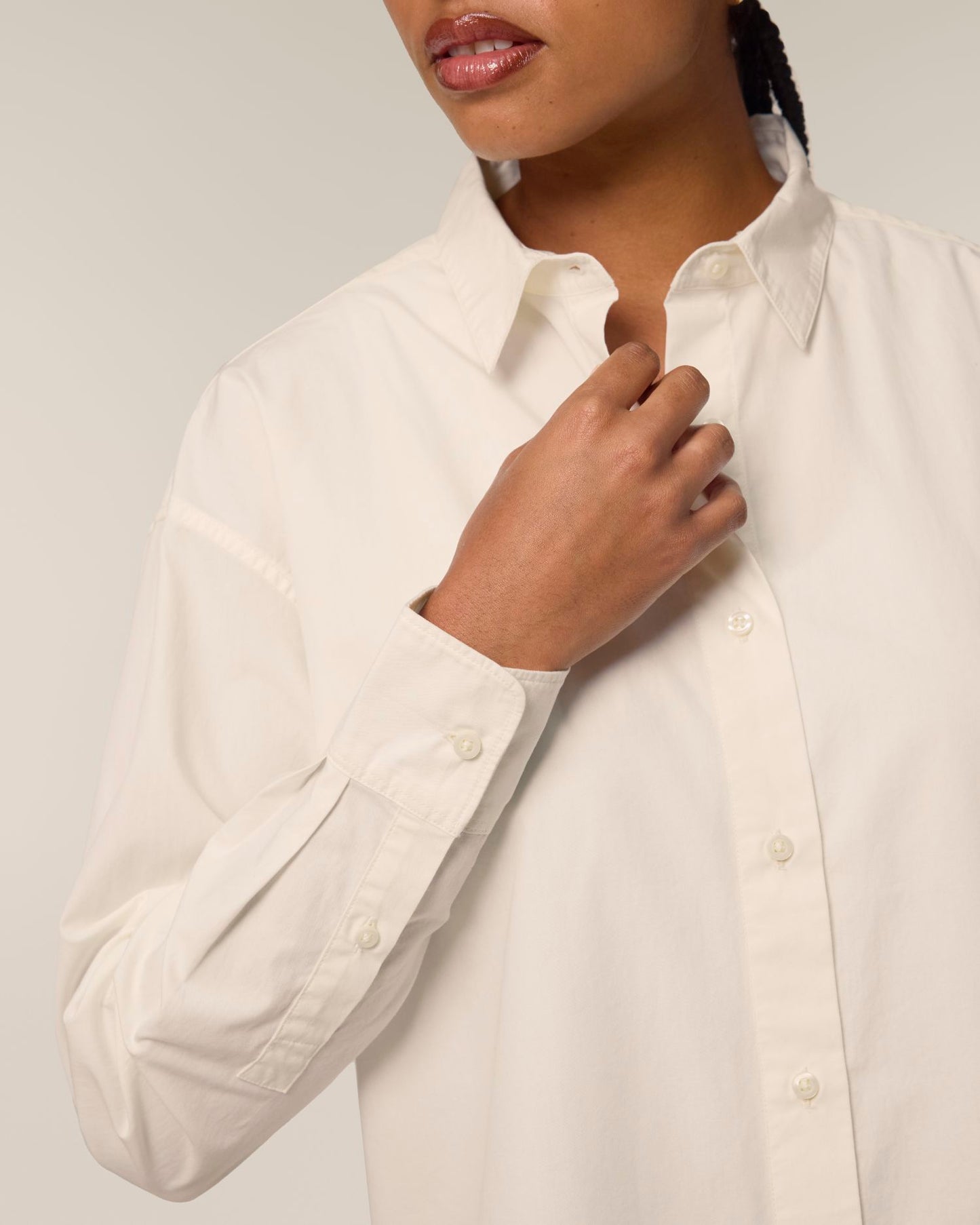 Stella Styler Shirt - Cream - Vorderseite Detail