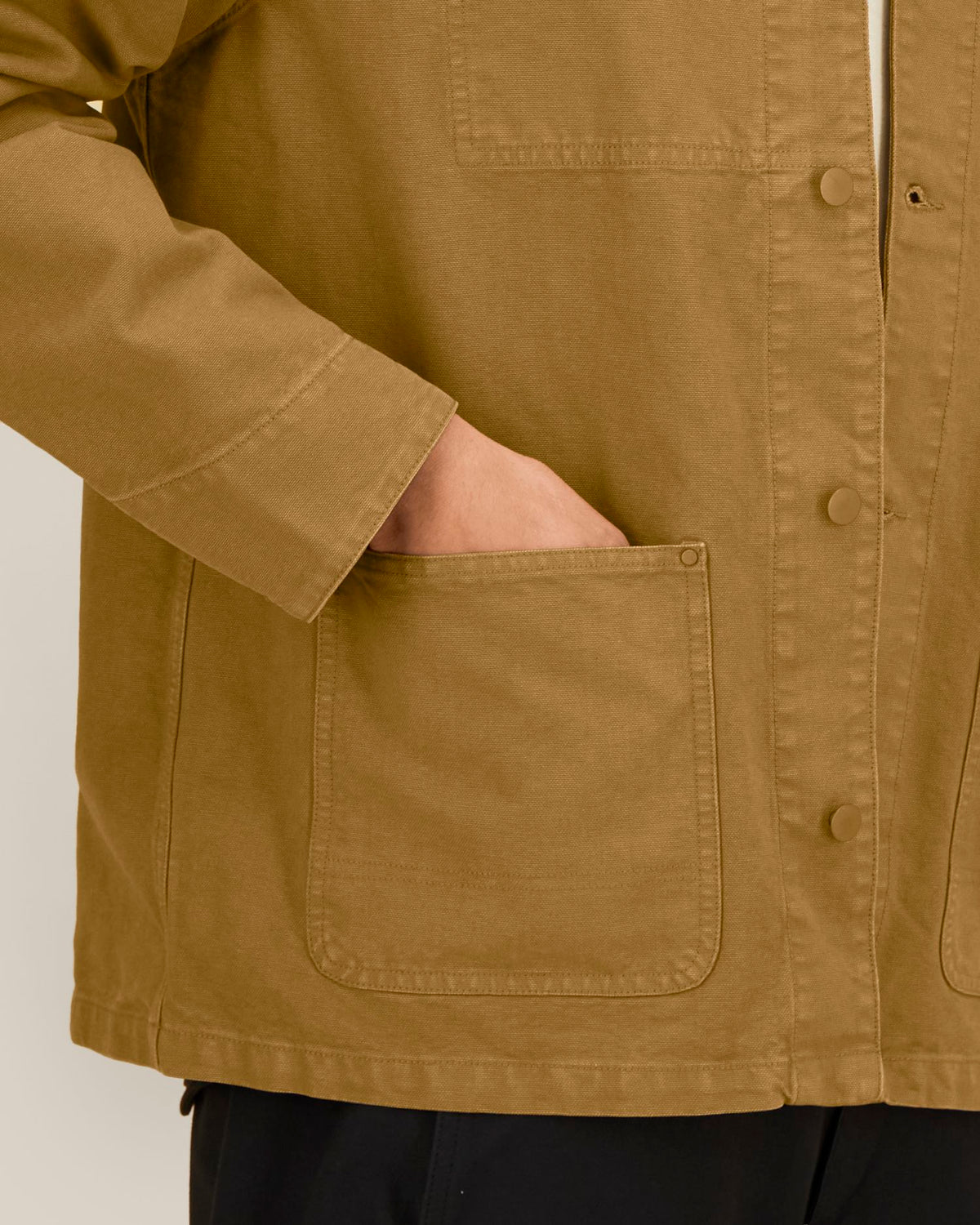 Chore Jacket - G.Dyed Bronze - Vorderseite Detail