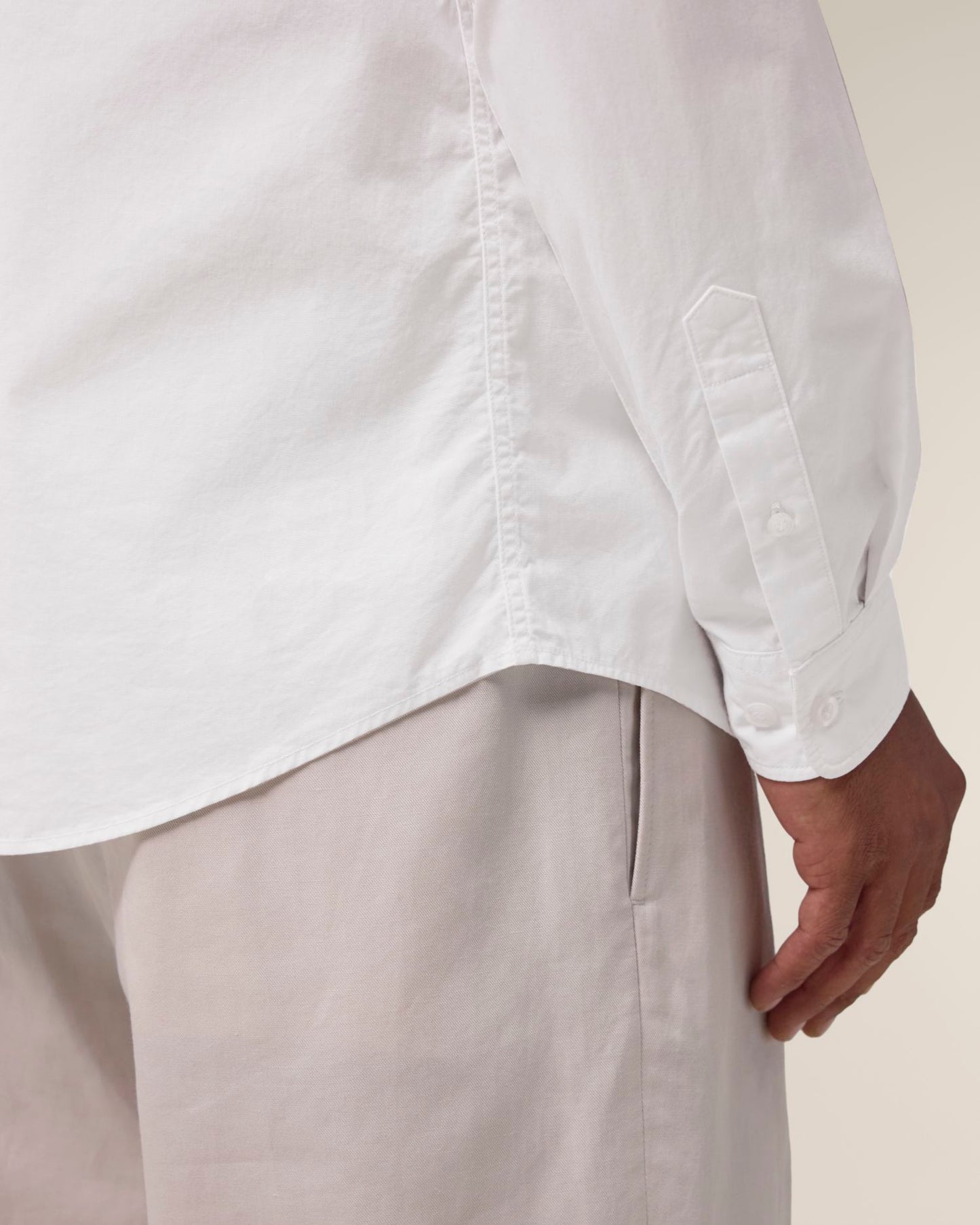 Stanley Styler Shirt - White - Vorderseite Detail