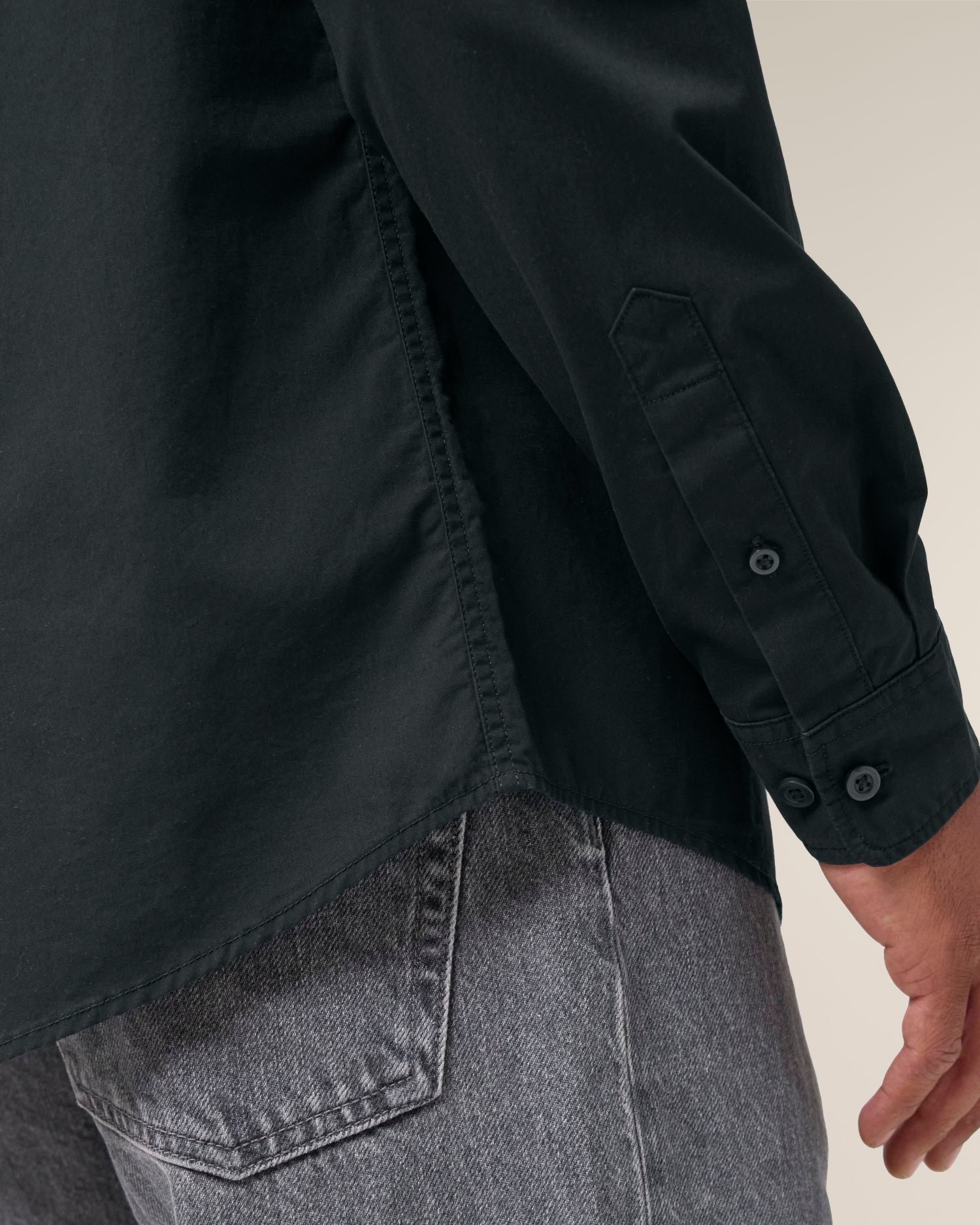 Stanley Styler Shirt - Black - Vorderseite Detail