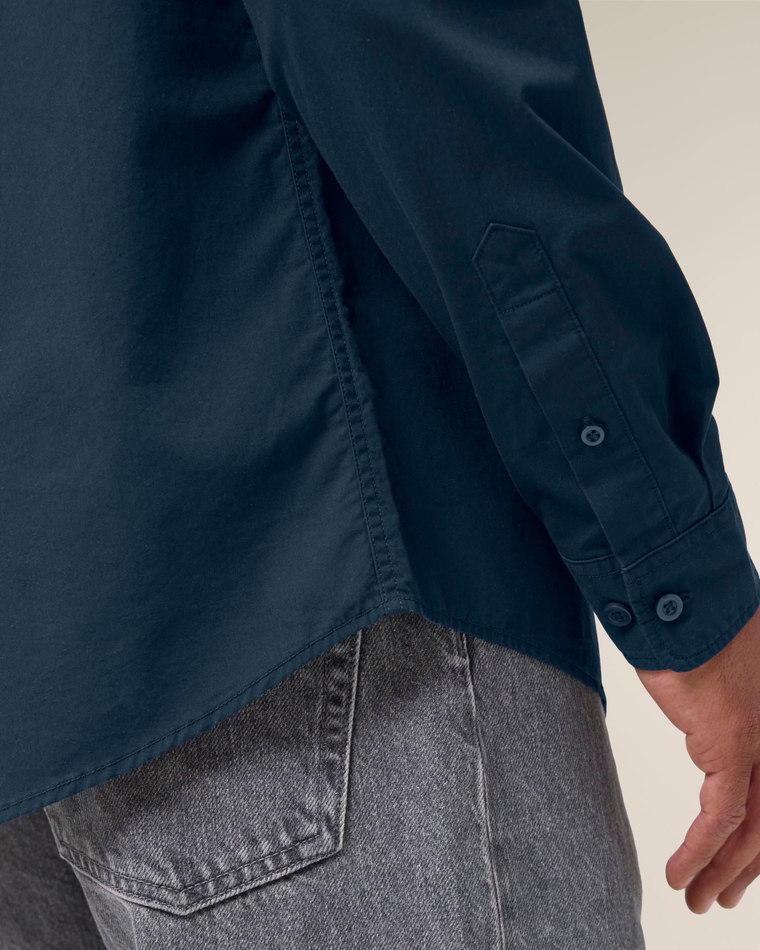 Stanley Styler Shirt - French Navy - Vorderseite Detail