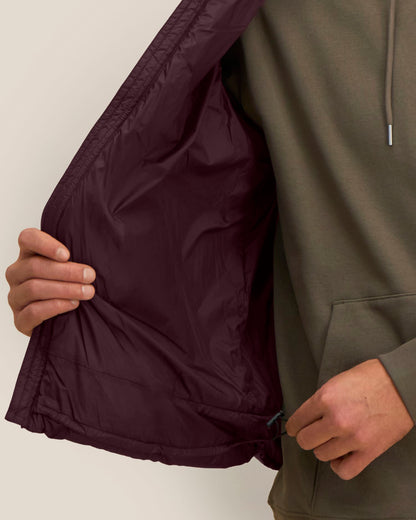 Puffer Gilet 2.0 - Red Brown - Vorderseite Detail
