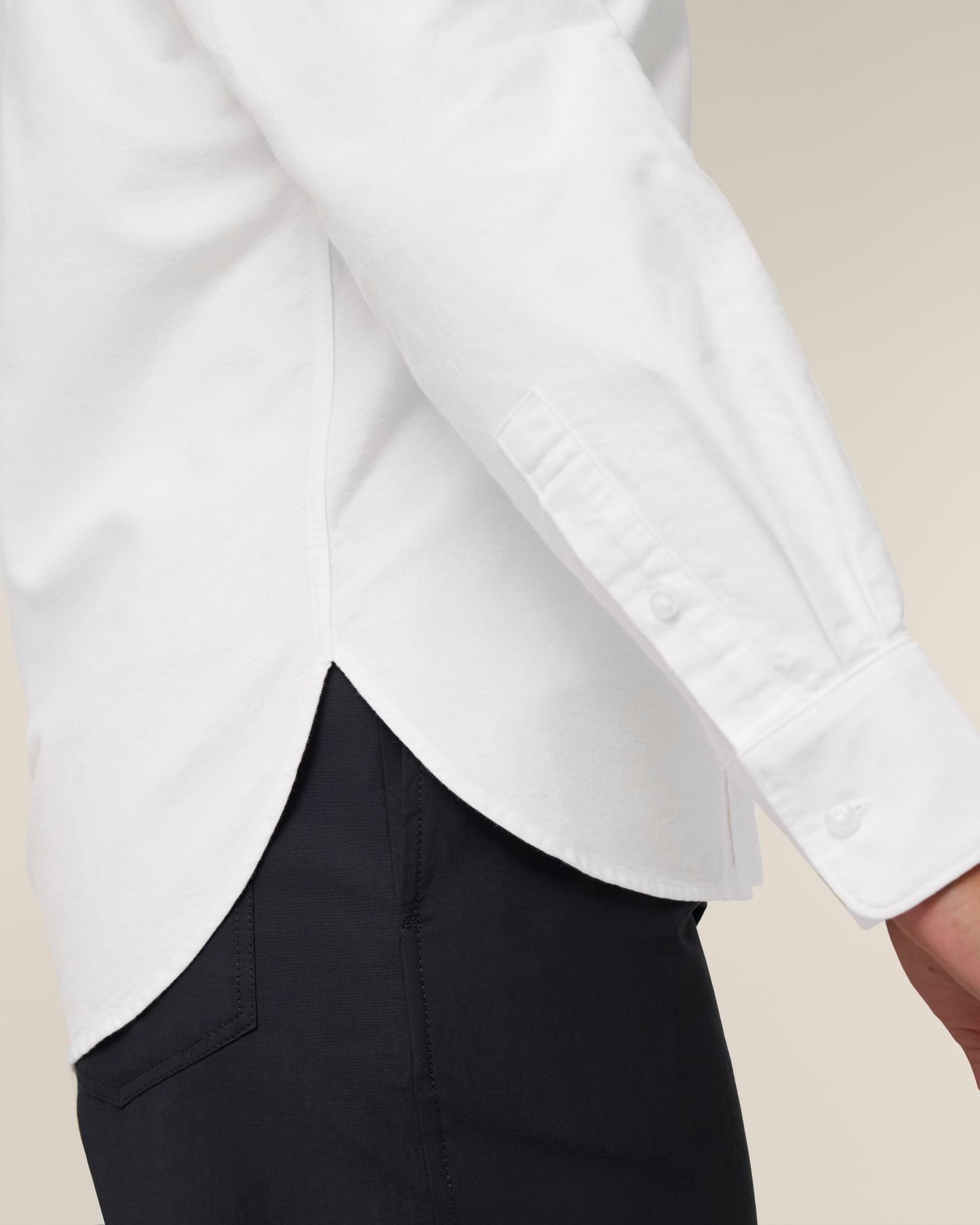Stella Oxford Shirt - White - Vorderseite Detail