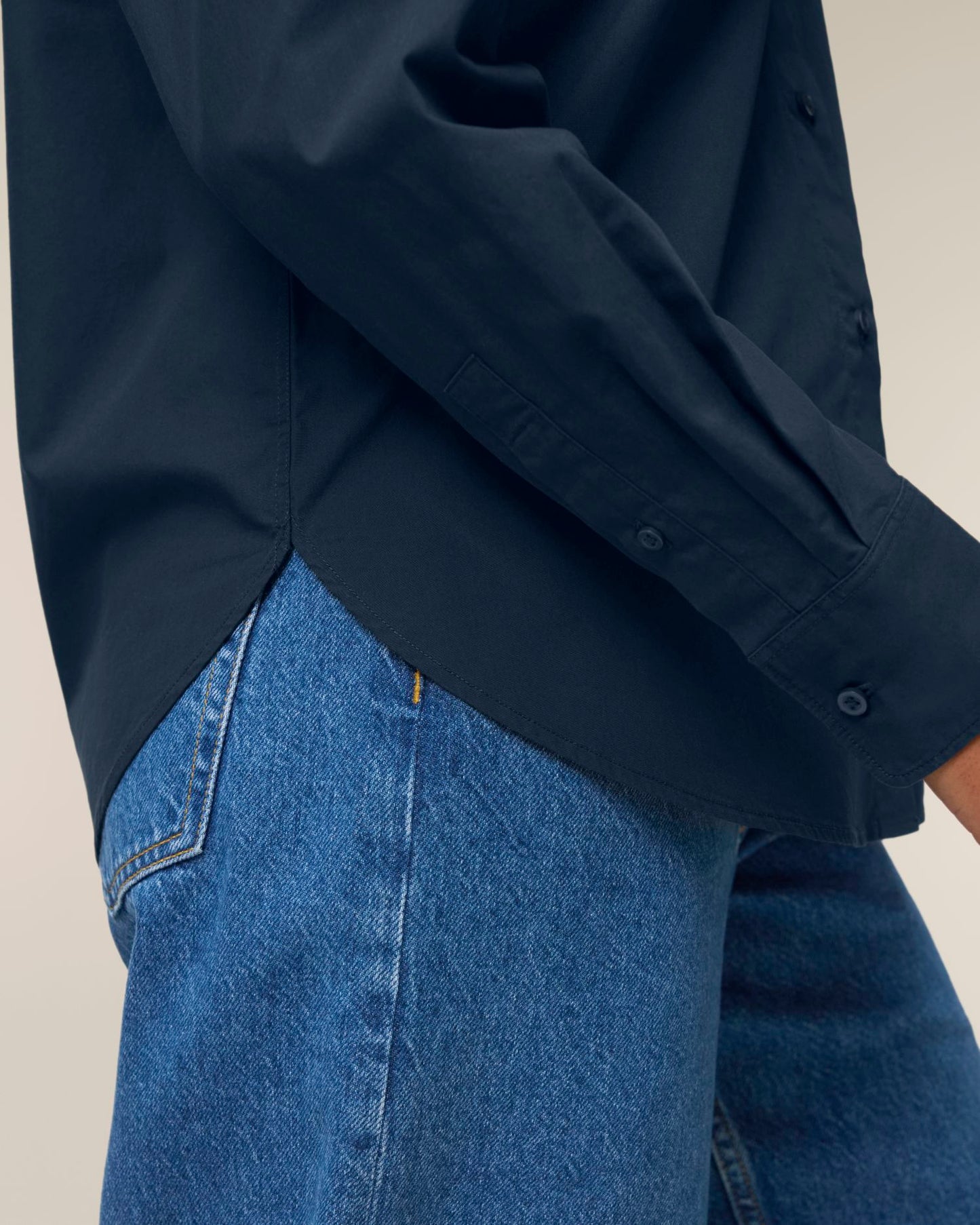 Stella Styler Shirt - French Navy - Vorderseite Detail