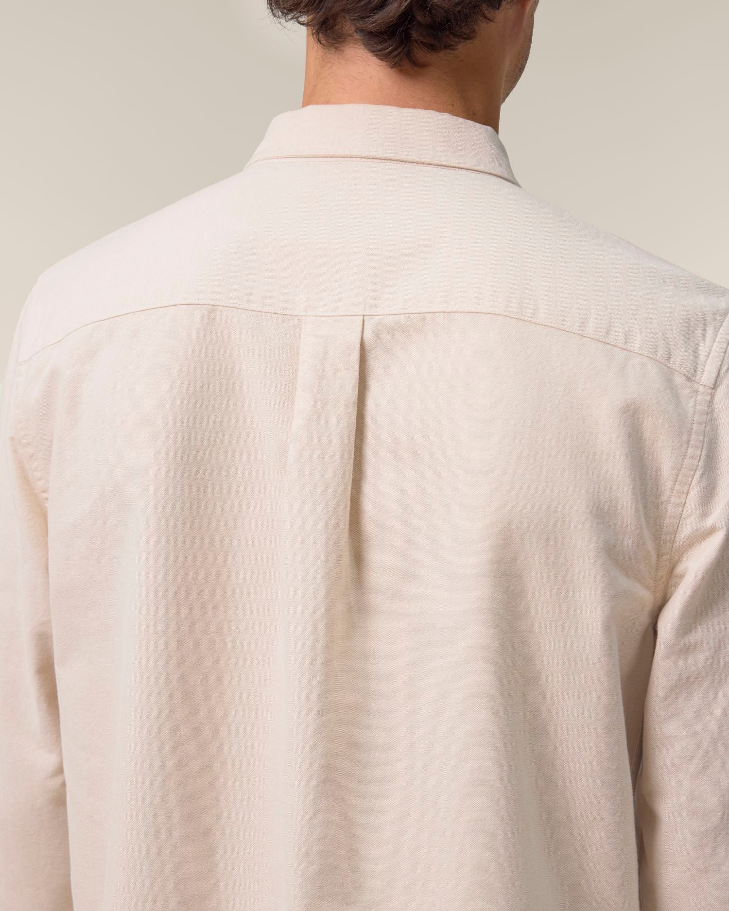 Stanley Oxford Shirt - Beige Oxford - Vorderseite Detail
