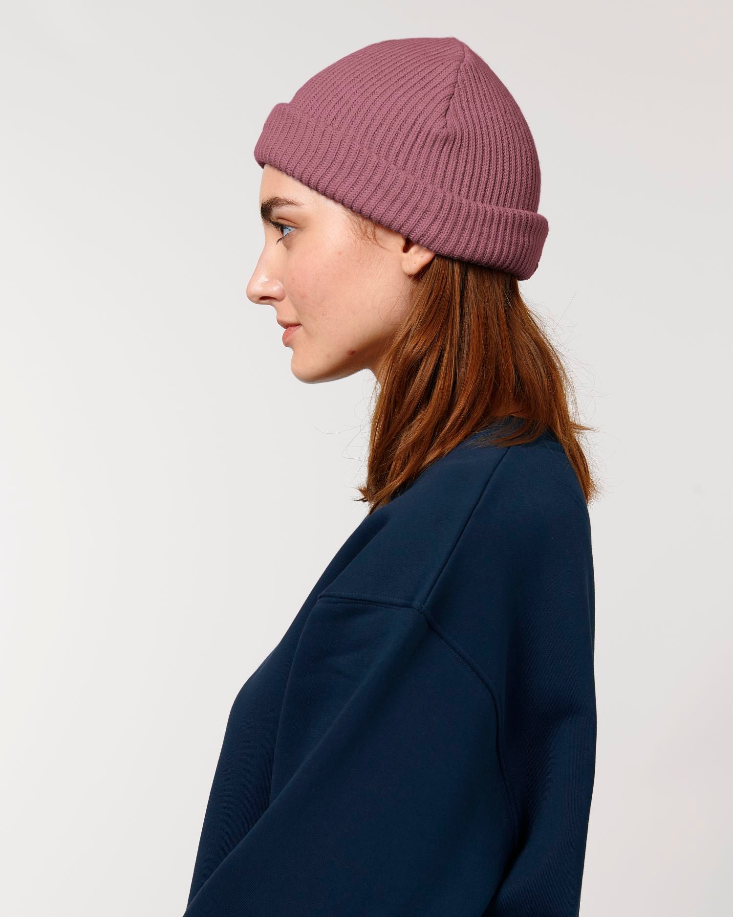 Fisherman Beanie - Hibiscus Rose - Vorderseite Detail