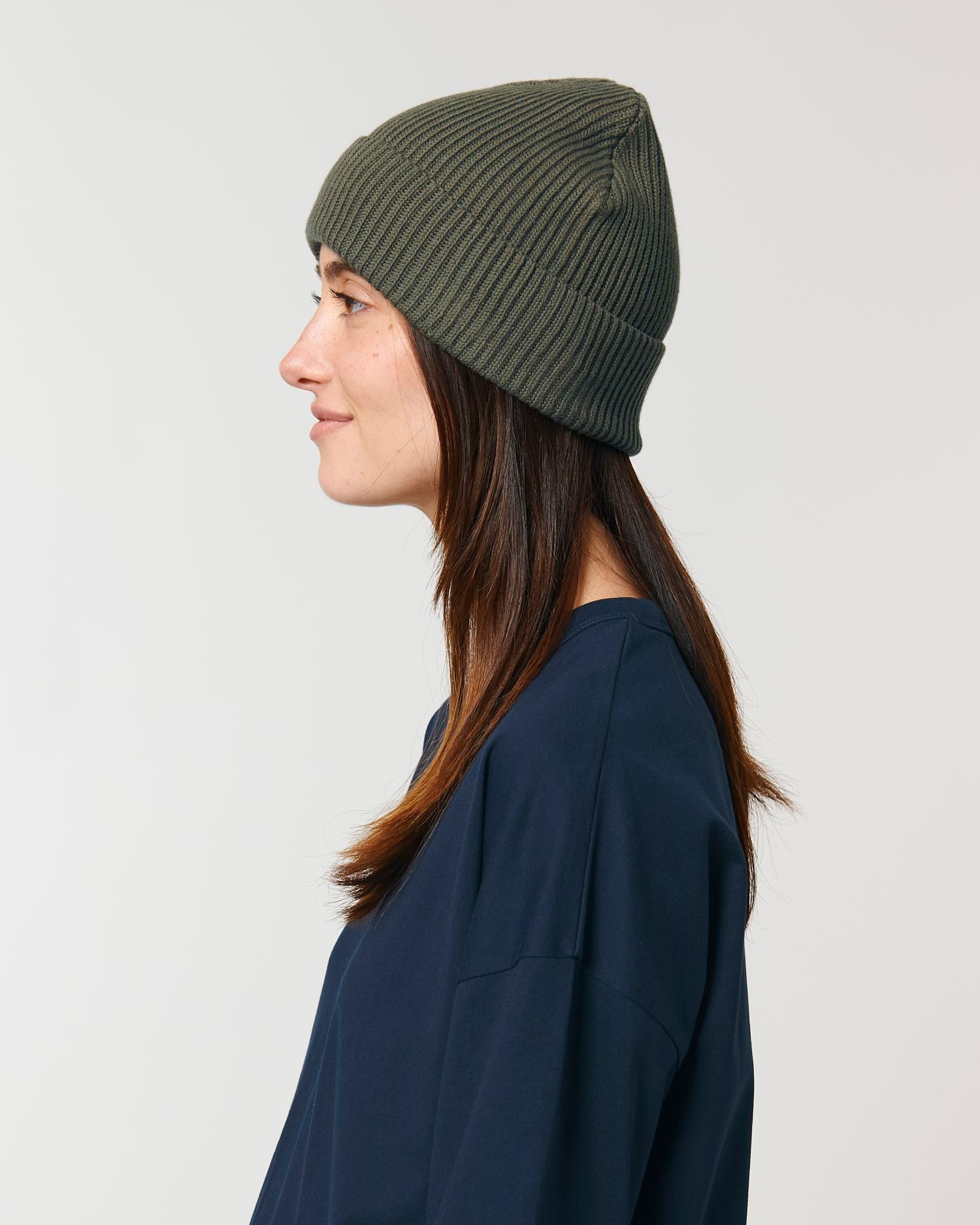 Fisherman Beanie - Khaki - Vorderseite Detail