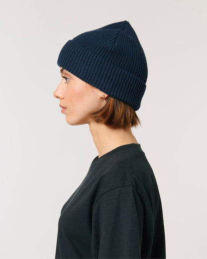 Fisherman Beanie - French Navy - Vorderseite Detail