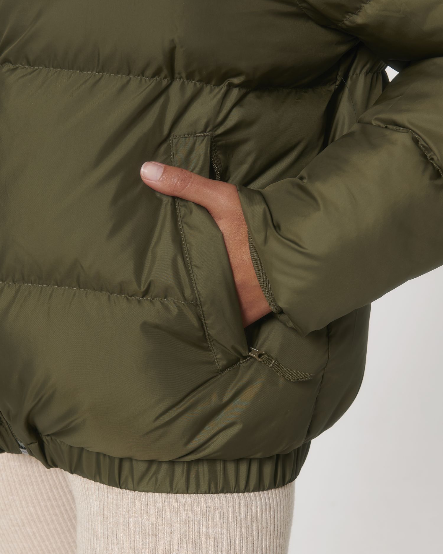 Puffer - British Khaki - Vorderseite Detail