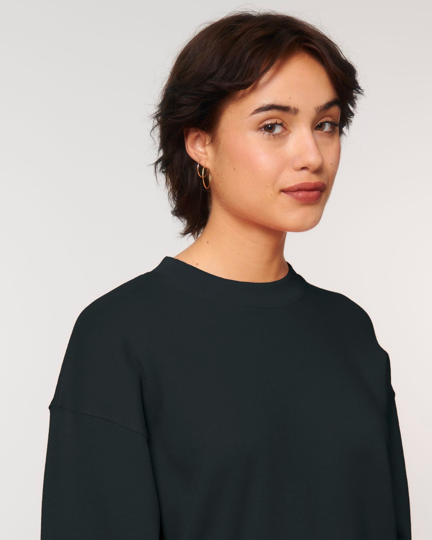 Stella Cropster Wave Terry - Black - Vorderseite Detail
