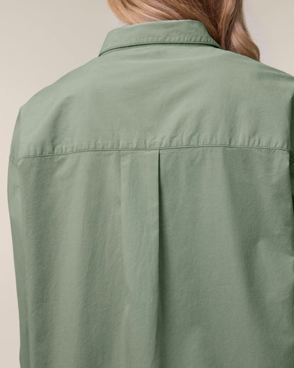 Stella Styler Shirt - Soft Khaki - Vorderseite Detail