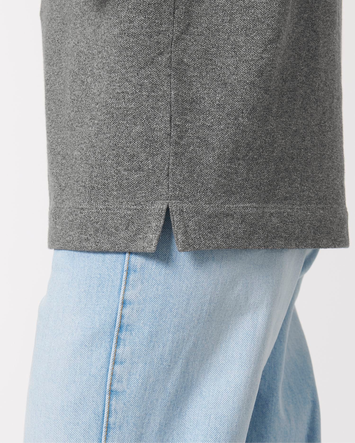 Prepster - Black Heather Mid Grey - Vorderseite Detail
