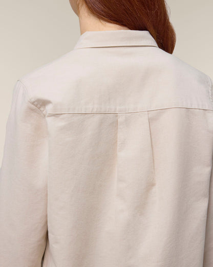 Stella Oxford Shirt - Beige Oxford - Vorderseite Detail