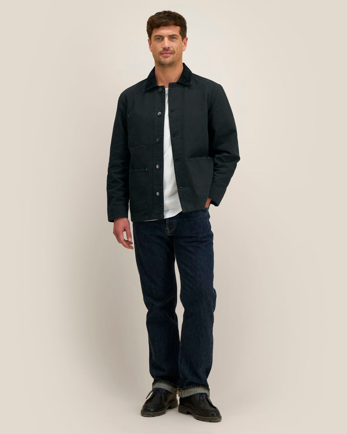 Chore Jacket - G. Dyed Black - Vorderseite 