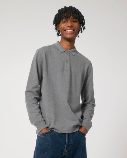 Prepster Long Sleeve - Mid Heather Grey - Vorderseite 
